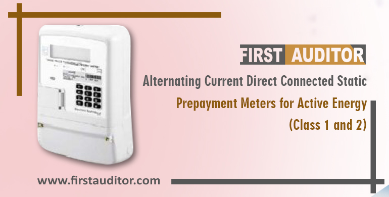 Alternating Current Direct Connected Static Prepayment Meters for Active Energy (Class 1 and 2)