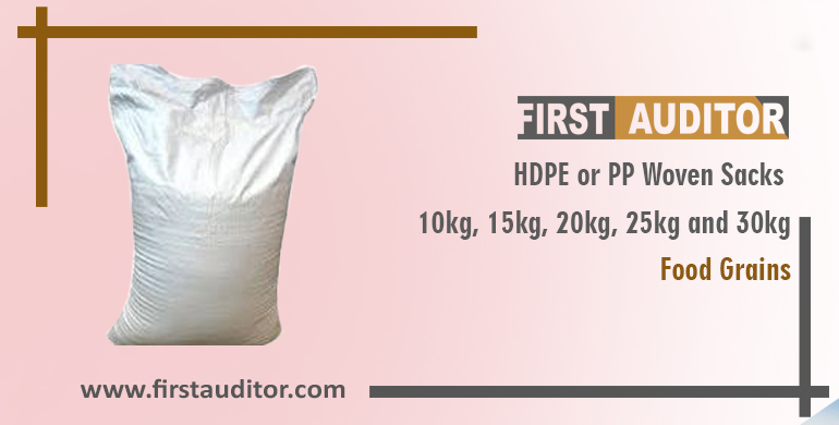 HDPE or PP Woven Sacks for packaging 10 kg, 15 kg, 20 kg, 25 kg and 30 kg Food Grains