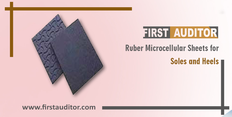 Rubber microcellular sheets for soles and heels