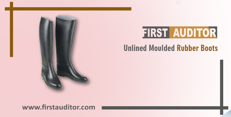 Unlined moulded rubber boots